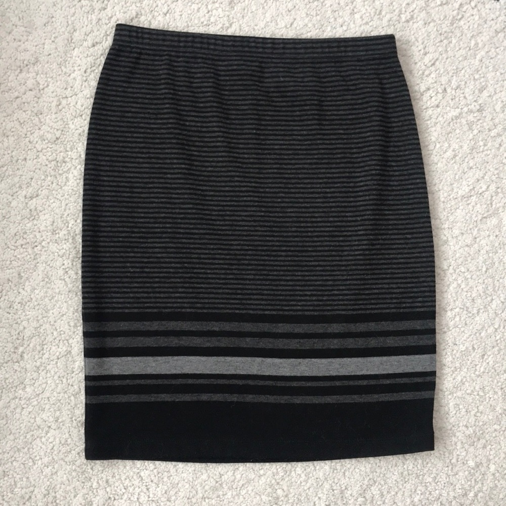 Striped pencil skirt